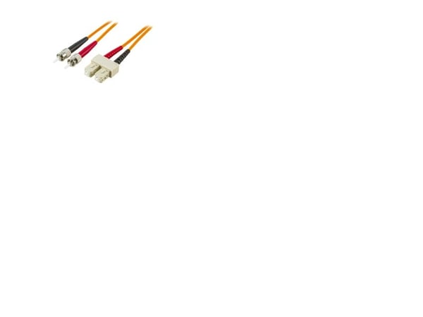 DELTACO - Nettverkskabel - ST flermodus (hann) til SC flermodus (hann) - 5 m - fiberoptisk - 62,5 / 125 mikroner