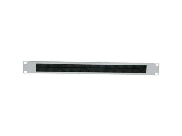 Intellinet 19" Cable Entry Panel, 2U, with Brush Insert, Grey - Rackkabeladgangspanel med børste - grå, RAL 7035 - 2U - 19"