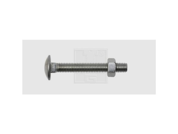 SWG skrue med flatt hode 6 mm 70 mm DIN 603 rustfritt stål A2 (30 stk.)