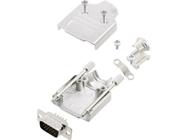 encitech MHDM-09-HDP15-K 6355-0059-01 D-SUB tappiliuska 180° Napaluku: 15 Juotospää 1 sarja