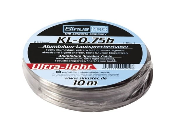 Sinustec KL-0,75b Car-Hi-Fi tilkoblingssett for utgangsforsterkere