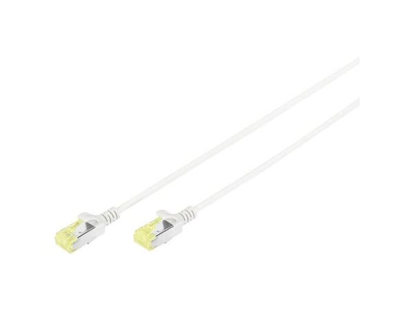 DIGITUS Slim - Koblingskabel - RJ-45 (hann) til RJ-45 (hann) - 3 m - 3.65 mm - U/FTP - CAT 6a - halogenfri, formstøpt, uten hindringer - grå
