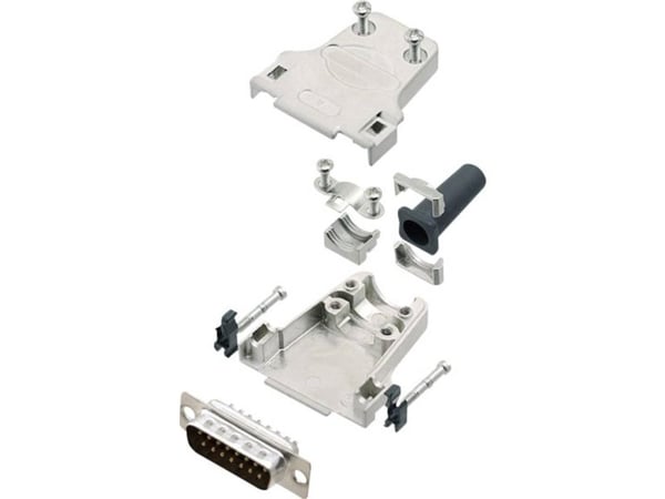 encitech DTZF15-DMP-K 6355-0045-02 D-SUB tappiliuska 180° Napaluku: 15 Juotospää 1 sarja