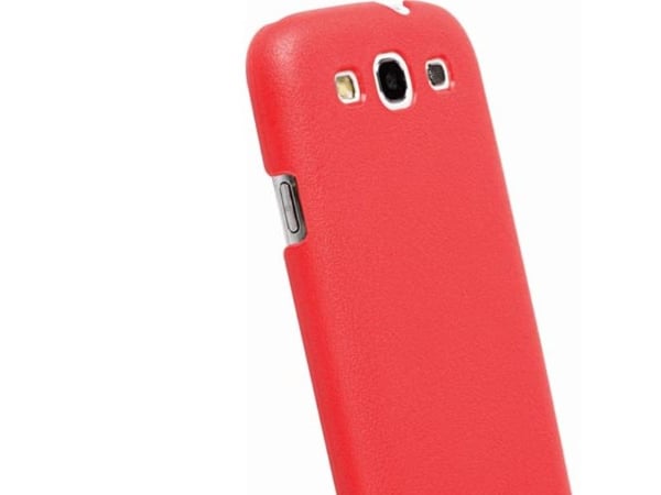 Krusell BioCover - Beskyttende deksel for mobiltelefon - bioplast - rød - for Samsung Galaxy S III