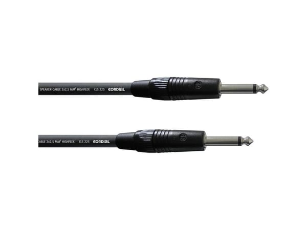Cordial CPL 10 PP 25, 6.35mm, Hankjønn, 6.35mm, Hankjønn, 10 m, Svart