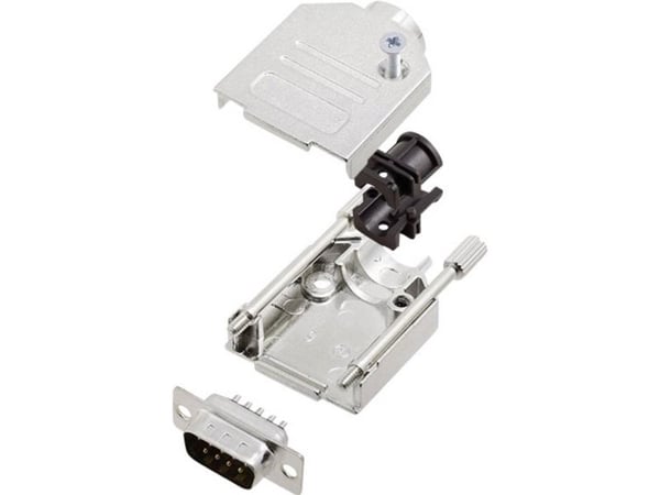 encitech DTZK09-DMP-K 6355-0002-21 D-Sub pinnerekke-sett 180° - poltall 9 - loddehode 1 sett