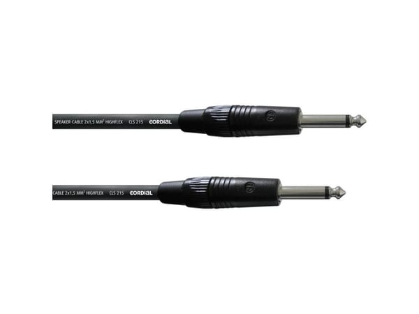 Cordial CPL 5 PP, 6.35mm, Hankjønn, 6.35mm, Hankjønn, 5 m, Sort
