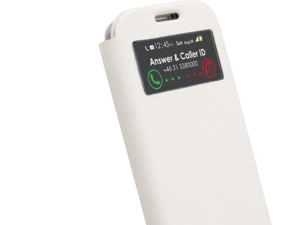 Krusell Malmö FlipCover View - Beskyttende deksel for mobiltelefon - hvit - for Samsung Galaxy S4
