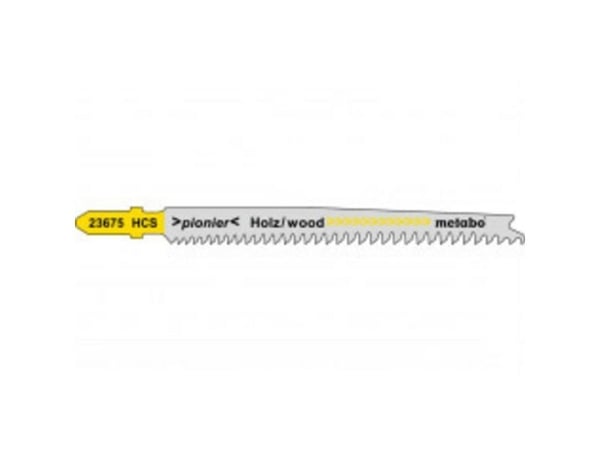 Metabo 623675000, Stiksagblad, Sponplater, Trefiberplater, Hardtre, Mykt tre, Kryssfiner med trekjerne, High Carbon Steel (HCS), Grå, Gul, 9,1 cm, ...
