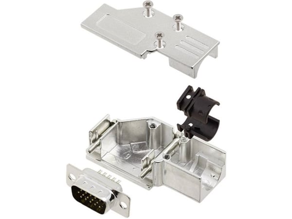 encitech DCMR-FK-09-HDP15-K 6355-0066-01 D-SUB tappiliuska 90° Navanumero: 15 Juotospää 1 sarja