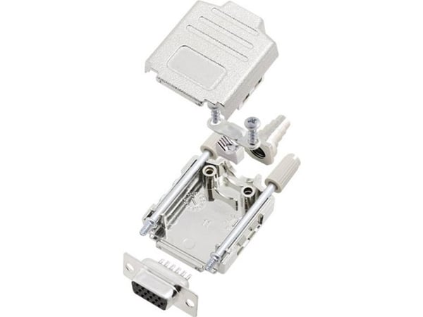 encitech DPPK09-M-HDS15-K 6355-0014-11 D-SUB bøsningelist-sett 180° poltall 15 lodde