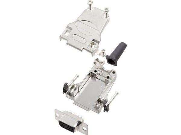 encitech DTZF09-HDS15-K 6355-0063-11 D-SUB innførings-/loddekoppsett 180° poltall: 15 loddekopper 1 sett