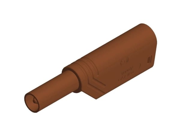 SKS Hirschmann LAS S S G Turvaliitin Liitin, suora Nastan halkaisija: 4 mm Ruskea 1 kpl