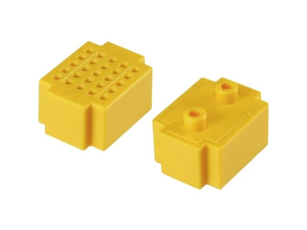 TRU COMPONENTS lödplatta, gul, totalt antal poler 25 (L x B) 20 mm x 15 mm