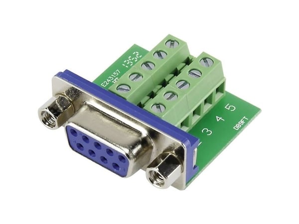 TRU COMPONENTS DSUB09F-10TB-2 D-SUB-tilkobling 90° poltall: 9 skruer 1 stk 1229331