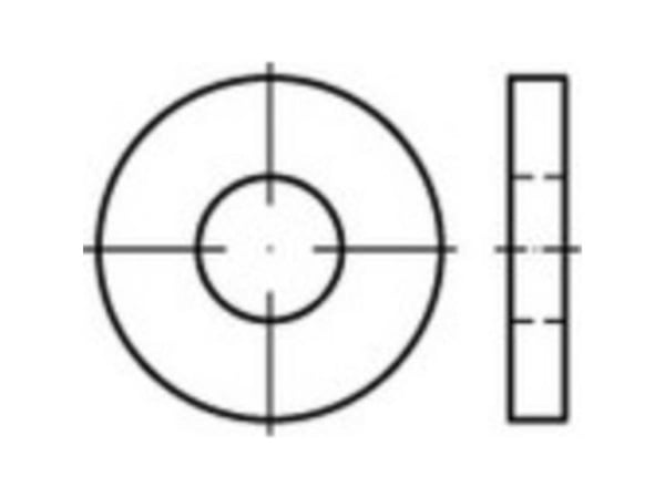 Mellomleggsskive 21 mm 44 mm stål 25 stk TOOLCRAFT 140952