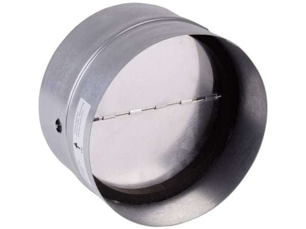 Wallair N35981 tilbakeslagsventil for returluft med tetningsgummi, for rørdiameter 10 cm, galvanisert