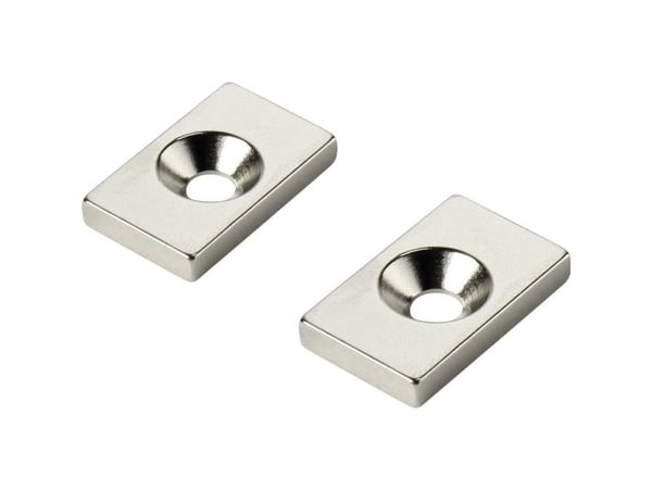 TRU COMPONENTS W20L12T3-M4 permanentmagnet rektangulær (L x B x H) 20 x 12 x 3 mm N35, maks grense-/tilltemperatur 80 °C