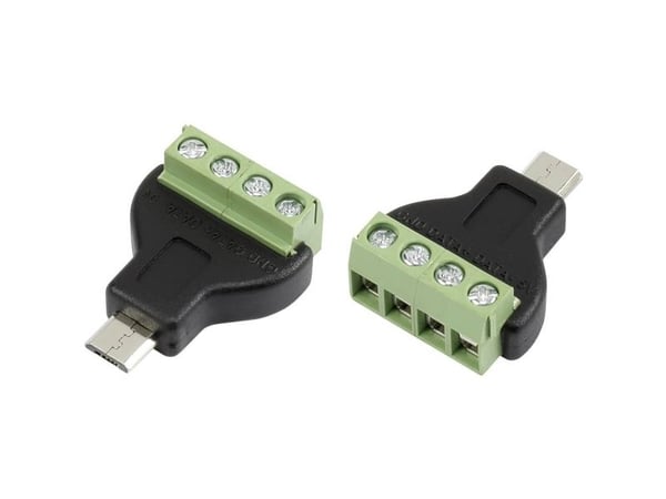 TRU COMPONENTS MN-USB4M USB-kontakt med skrutilkobling Micro USB type B 1 stk