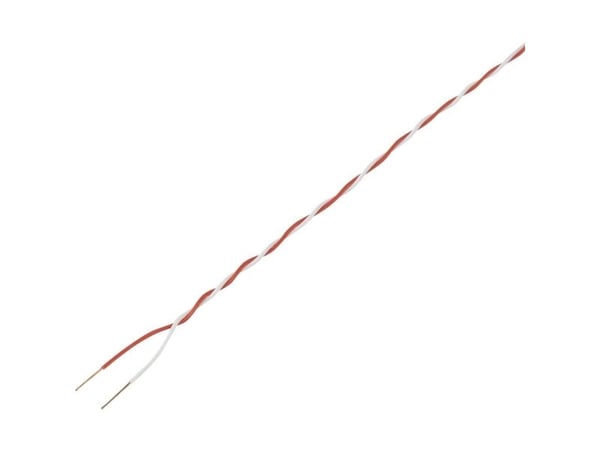 TRU COMPONENTS 1572354 Ristikkojohto 2 x 0,20 mm² Punainen, valkoinen 20 m