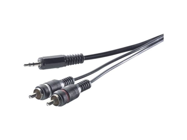SpeaKa Professional SP-1300904, 2 x RCA, Hankjønn, 3.5mm, Hankjønn, 5 m, Grå
