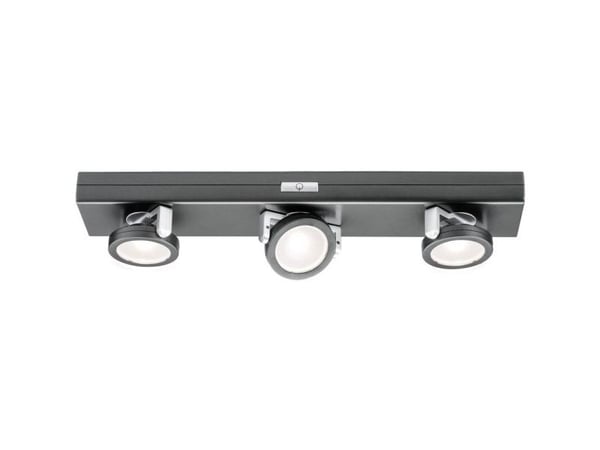 Paulmann 70636, Overflateegnet, 3 ampuller, LED, 3000 K, 18 lm, Antrasitt, Kromfarget