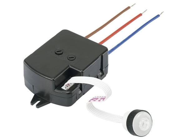 TRU COMPONENTS IR-liiketunnistin KMP001-1 230 V/AC 220 - 240 V/AC 1 x rajakytkin (S x K) 63 mm x 46 mm 1 kpl 1 kpl