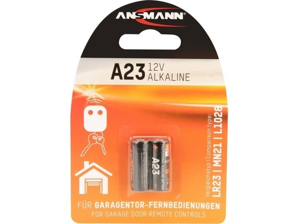 Ansmann 1510-0024, Engangsbatteri, LR32A, Alkalinsk, 12 V, 2 stykker, Sort