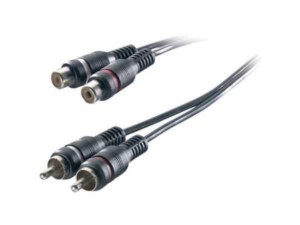 SpeaKa Professional SP-1300380, 2 x RCA, Hankjønn, 2 x RCA, Hunkjønn, 3 m, Svart