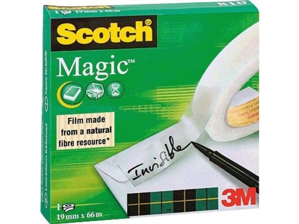 Scotch Magic Tape 810, 66 m, Fiber, Papir, CE, 19 mm