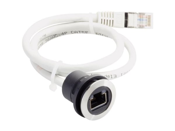 Schlegel RRJVA_RJ45 RJ45-indbygningstilslutning RRJVA_RJ45 Tilslutning, indbygning, Stik, lige Poltal: 8P8C Sort, Sølv 1 stk