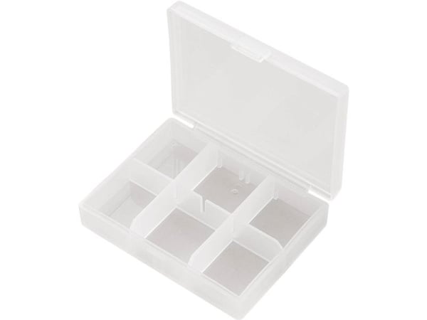 TRU COMPONENTS PP06-01 Sortimentsboks (L x B x H) 84 x 63 x 20 mm Antall rom: 6 Variabel underinndeling Innhold 1 stk