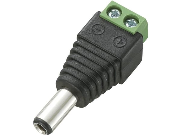TRU COMPONENTS DC-13M Pienjänniteliitin Liitin, suora 5,5 mm 2,5 mm 1 kpl