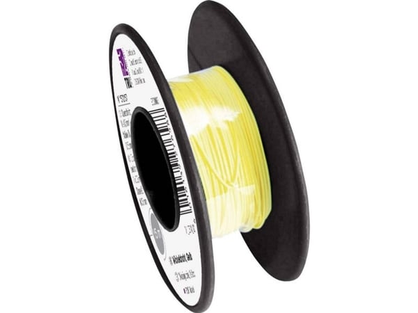 TRU COMPONENTS 1572157 lindningstråd Wire Wrap 1 x 0,20 mm² gul 15 m