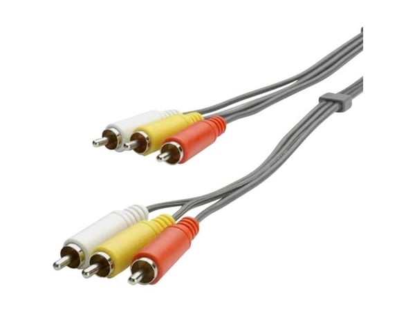 SpeaKa Professional SP-1300792, 3 x RCA, Uros, 3 x RCA, Uros, 3 m, Musta