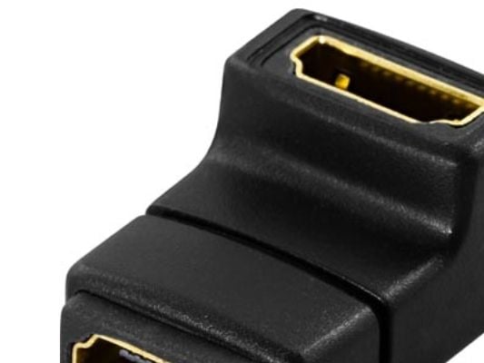 DeLOCK - HDMI-sovitin - HDMI (naaras) - HDMI (naaras) - suorakulmainen liitin