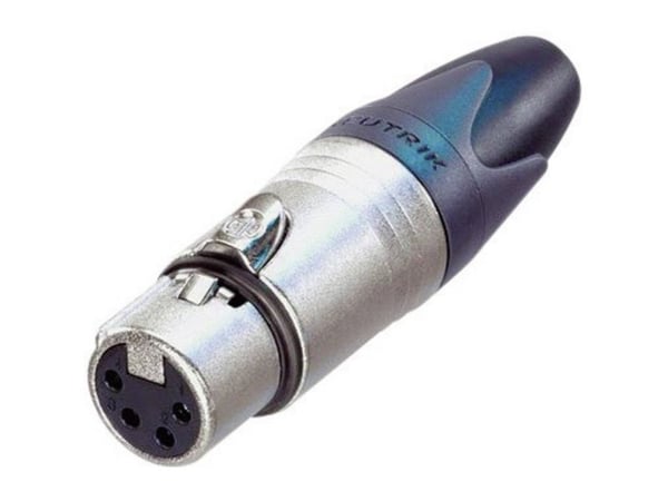 Neutrik NC4FXX, XLR, Svart, Metallisk, Sølv, 73,5 mm, -30 - 80 °C