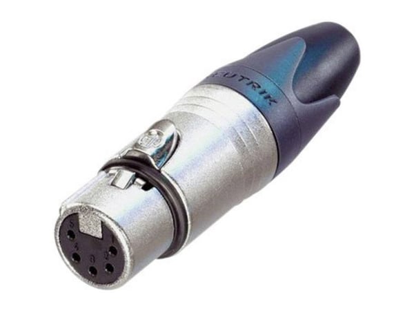 Neutrik NC5FXX, XLR, Sort, Metallisk, Hunkjønn, Rett, Sølv, IP40