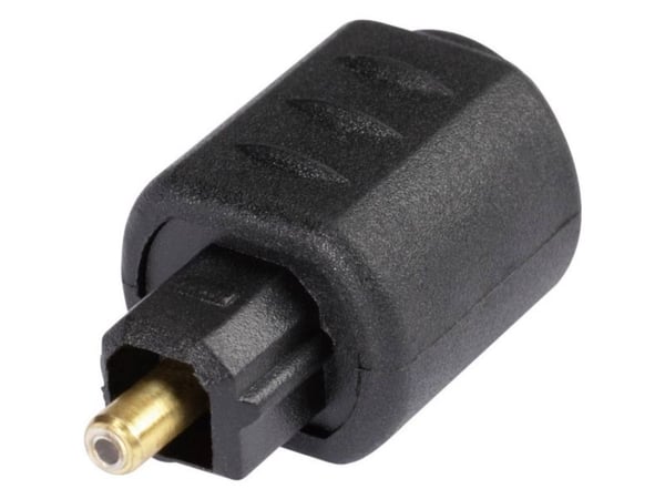 Hicon POF-723 Toslink lydadapter [1x mini-kontakt - 1x Toslink] sort