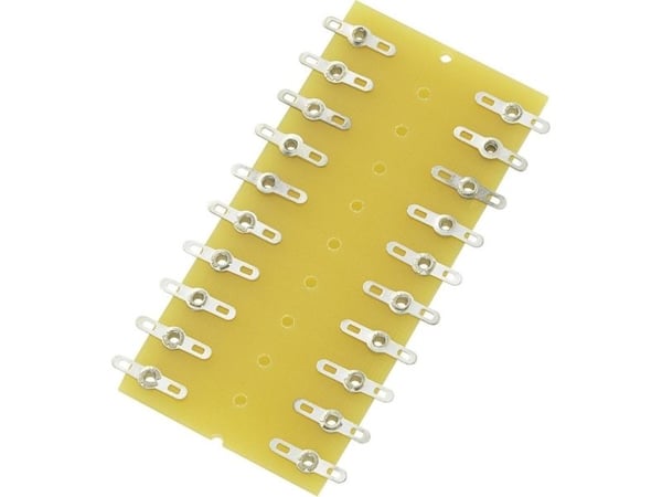 TRU COMPONENTS lödlist 2 rader, totalt antal poler 20, hårt papper 82 x 38 x 1.6 mm, 1 st