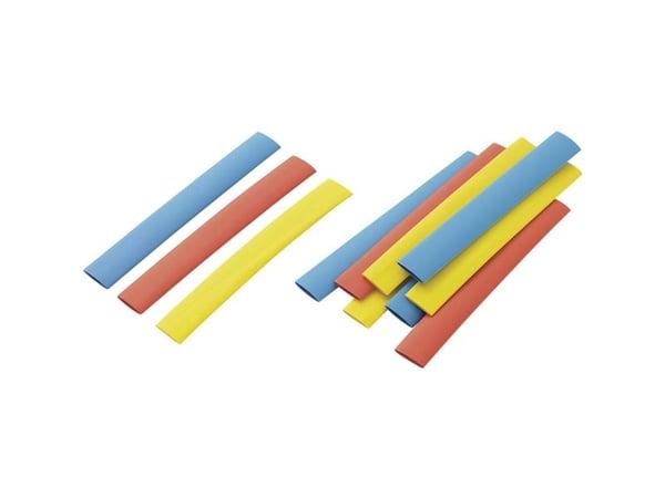 TRU COMPONENTS 1572079 Krympeslangesortiment Flerfarvet 9,50 mm 4,80 mm Krympningshastighed:2:1 12 stk