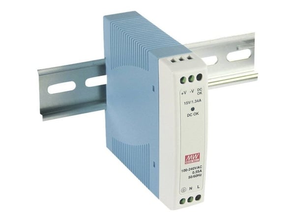 Mean Well MDR-10 series MDR-10-5 - Nätaggregat (kan monteras på DIN-skena) - AC 115/230 V - 10 Watt