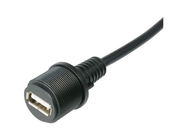 USB 2.0-pinne - IP67-tilkobling, innbygging TC-A-KAB-USBA-FS-1M-203 USB A-kontakt med 1 m kabel