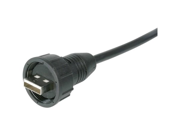 USB-stikke 2.0 - IP67 stikk, TC-A-KAB-USBA-MS-1M-203 USB A-stikk med 1 m kabel 1586511 TRU COMPONENTS (1 stk.)