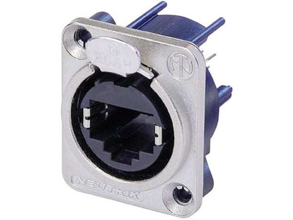 Neutrik NE8FDV, RJ-45, Sort, Sølv, Nickel, Zink, Cat6, 50 V, 1,5 A