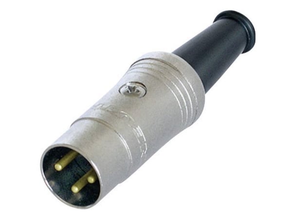 Rean AV NYS321G DIN rundkontakt 3-polet sort 1 stk