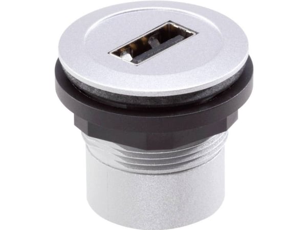 USB-inbyggnadsanslutning 2.0 infälld, fram USB Type A, bak USB Type A Schlegel 1 st