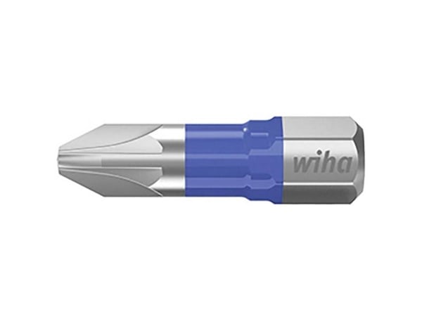 Wiha 41602, 5 stykker, Pozidriv, PZ 2, 25 mm, 25,4 / 4 mm (1 / 4"), Sekskantet
