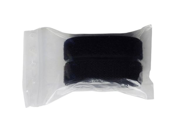 TRU COMPONENTS 908-330-Bag Burrebånd til fastlimning Burrebånd statisk loop del (L x B) 500 mm x 20 mm Sort 1 Paar
