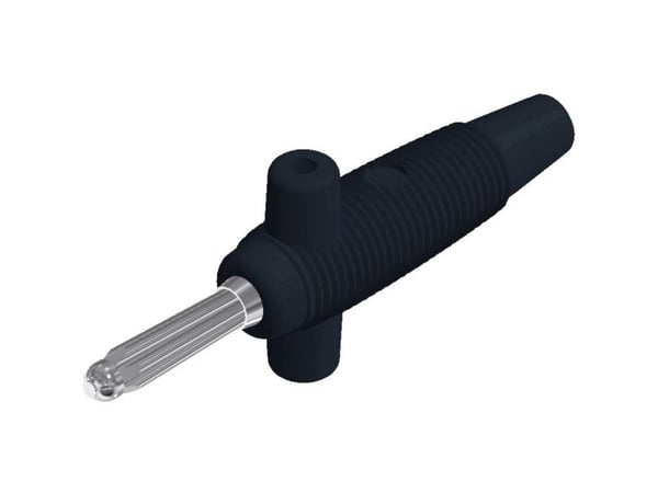 SKS Hirschmann Buela 300 K Banaanipistoke, suora Nastan halkaisija: 4 mm Musta 1 kpl